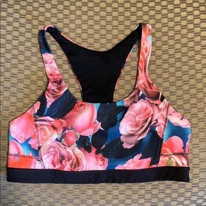 Floral print bra